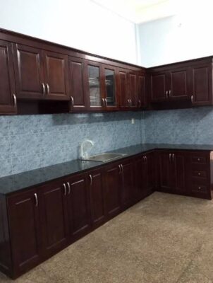 thanh lý tủ bếp gỗ tự nhiên